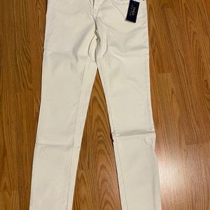 Polo Ralph Lauren girls super skinny white jeans size 14
